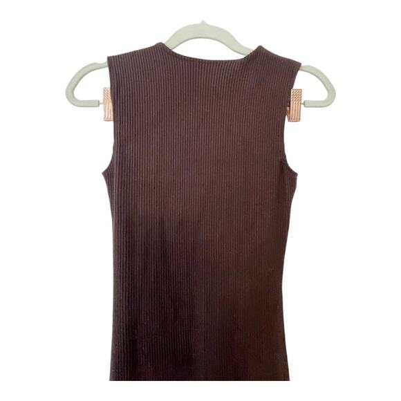 Sans Faff Bell Pedal Pusher Ribbed Jumpsuit Sleeveless Square Neck Y2K Summer S - Picture 14 of 14